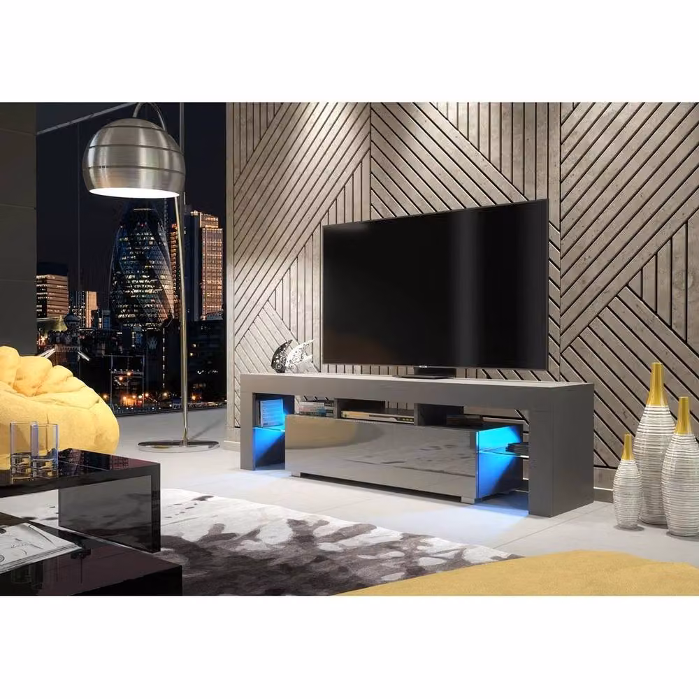 PAWNORA Modern Grey Matt TV Unit Cabinet – 3