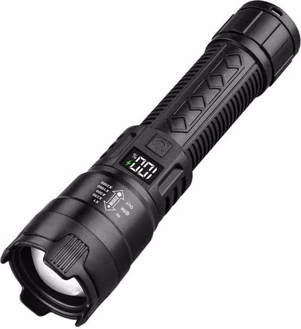 FLAVORA Lumen High Powered Super Bright LED Flashlight in Black – 1