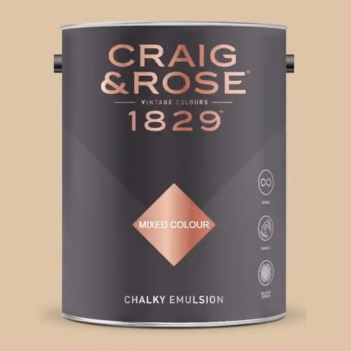 Craig & Rose 1829 Paint Stop Chalky Emulsion in Deep Sung Cream, 5 l