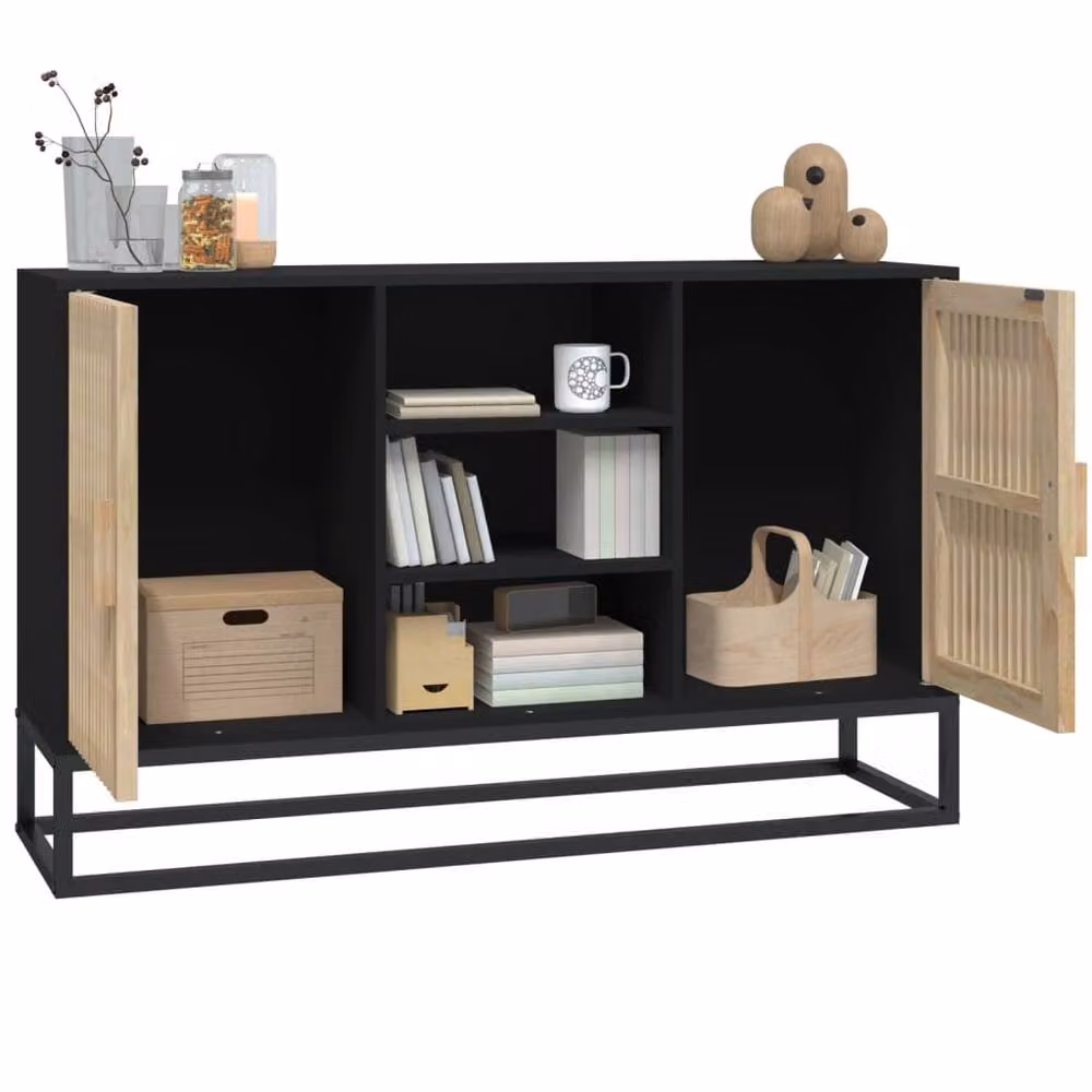 Berkfield Home Black Classic Sideboard, W/D/H: 105 x 30 x 65 cm – 3