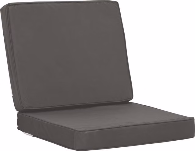 Outsunny Set of 2 Replacement Outdoor Seat and Back Cushions in Grey – 1