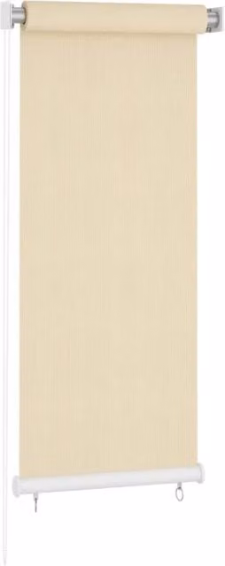 Berkfield Home Outdoor Roller Blind in Cream, W: 60 cm, H: 140 cm, HDPE