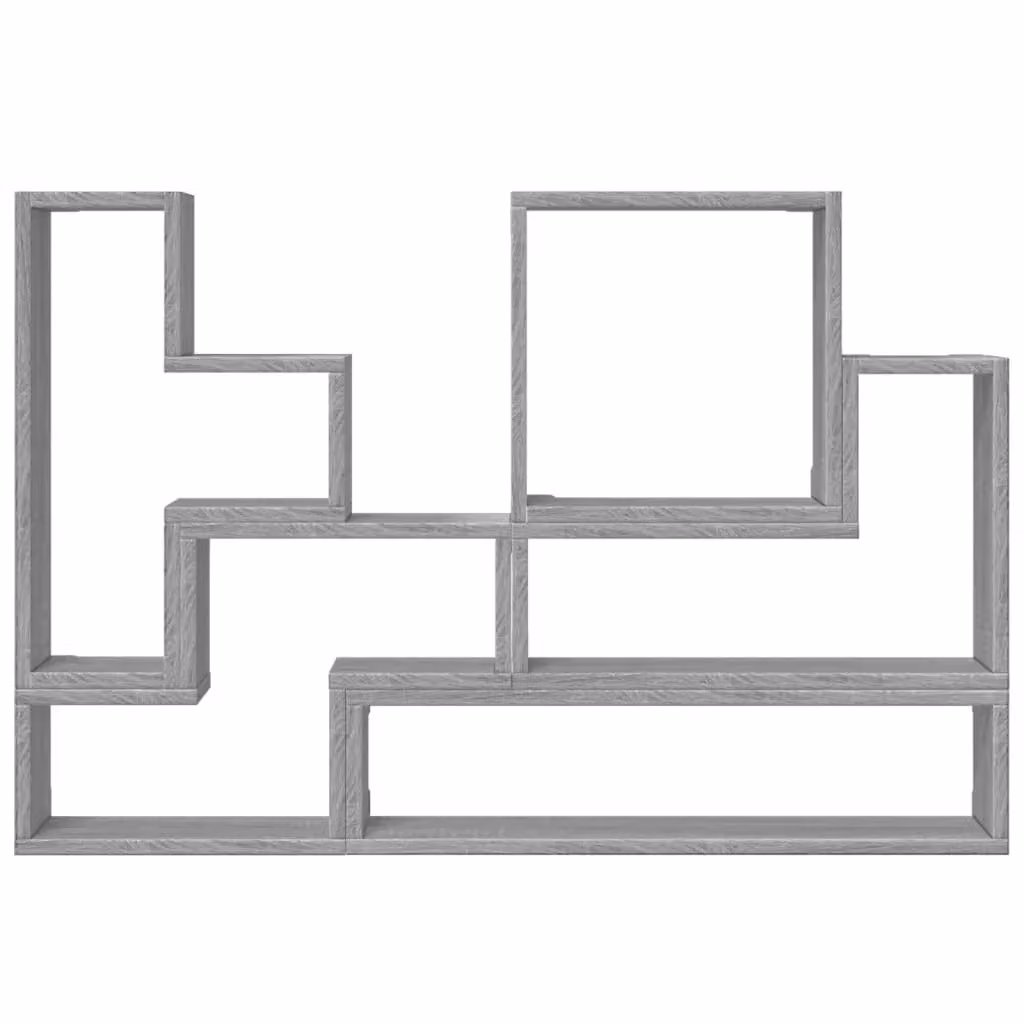 Berkfield Home Wall Shelf in Grey Sonoma, W/D/H: 96 x 12 x 64 cm – 2