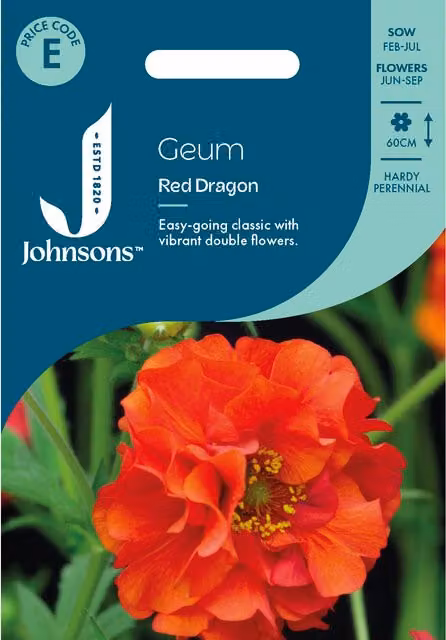 Johnsons Seeds Red Dragon Geum Flower Seeds