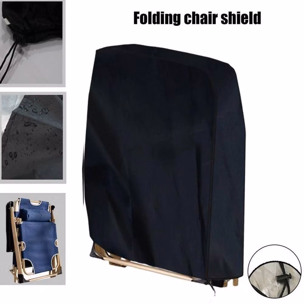 Kelvenix Black Water-Repellent Large Outdoor Garden Folding Reclining Chair Cover – 4