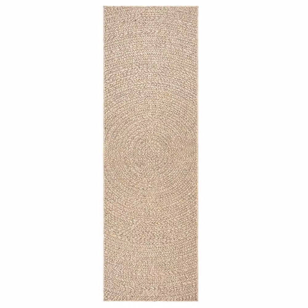 Berkfield Home ZIZUR Jute Look Indoor and Outdoor Rug, Light Brown, W: 80 cm, L: 200 cm – 2