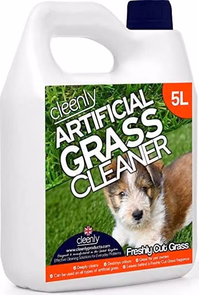 cleenly Artificial Grass Cleaner for Dogs, Fresh Cut Grass Scent, 5l