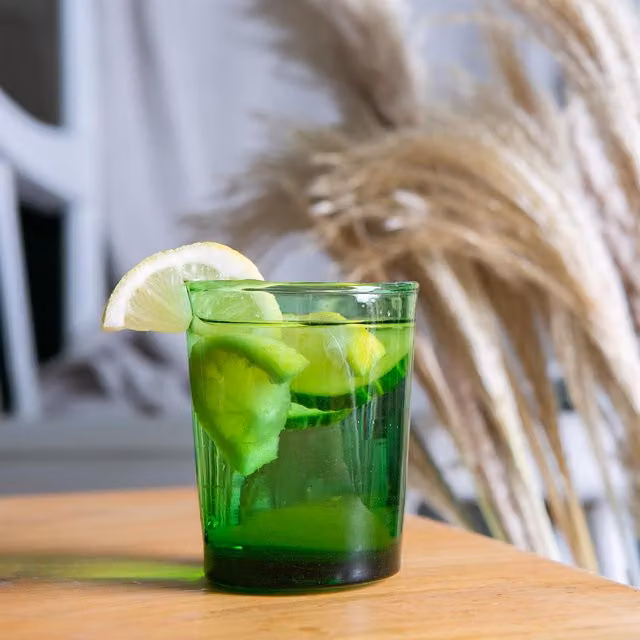 Nicola Spring Green Recycled Glass Tumbler, 215ml