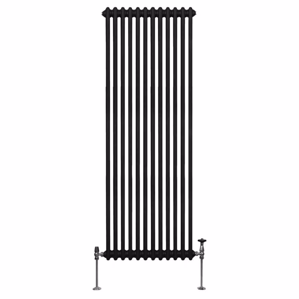 Monstershop Traditional 2 Column Steel Radiator in Black, H 180 cm x W 56.2 cm x D 7 cm – 2