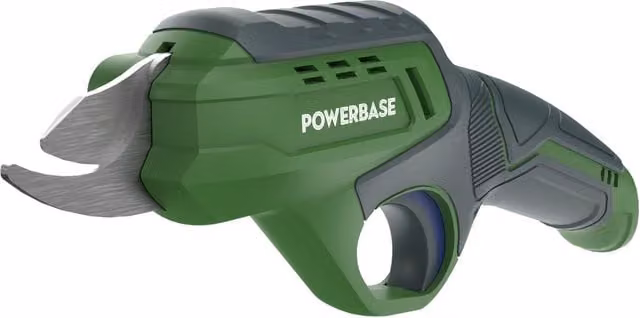 Powerbase 4V Cordless Pruner with Quick Charger and Rechargeable Battery, Green