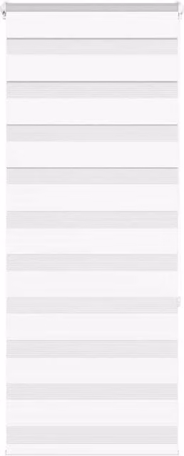 Berkfield Home White Polyester Zebra Blind W: 60 cm, H: 150 cm