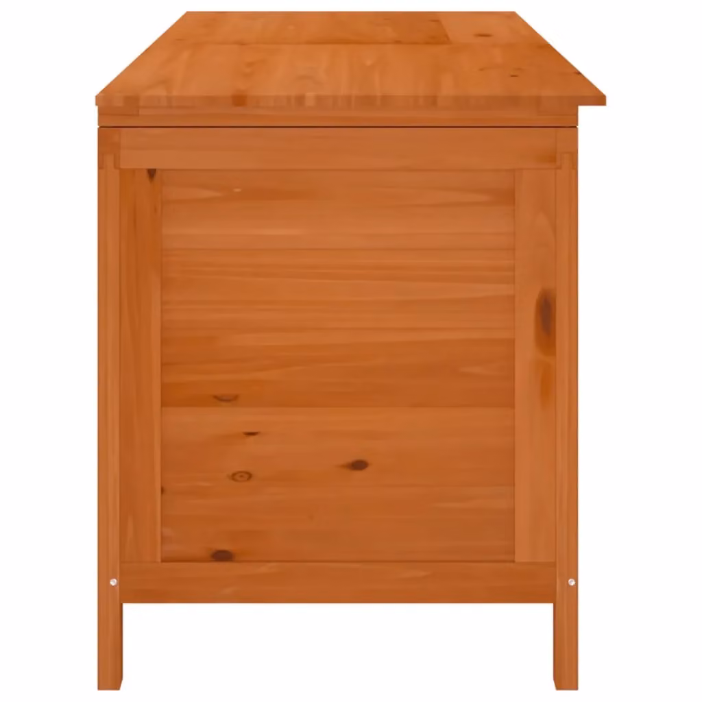 Berkfield Home Brown Solid Wood Fir Garden Storage Box W: 150 cm, D: 50 cm, H: 56.5 cm – 3