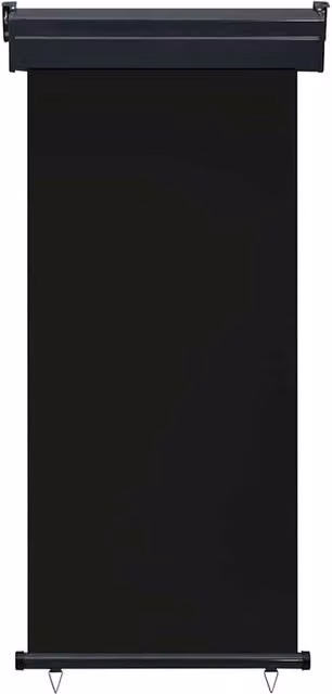 Berkfield Home Black Manual Pull Balcony Side Awning, W: 85 cm, H: 250 cm – 1