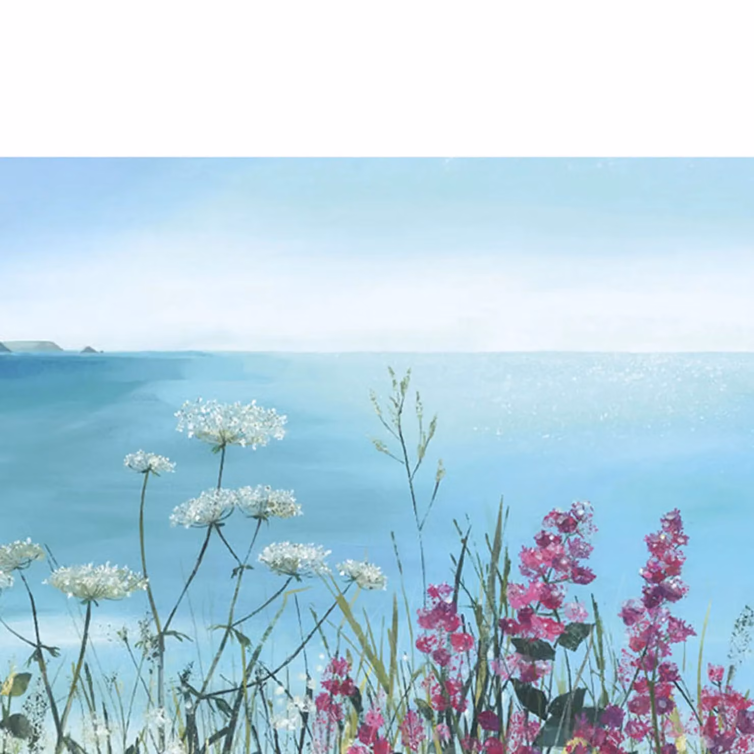 Claire Henley Coastal Walk June Multicolour Paper Poster Illustration – 2