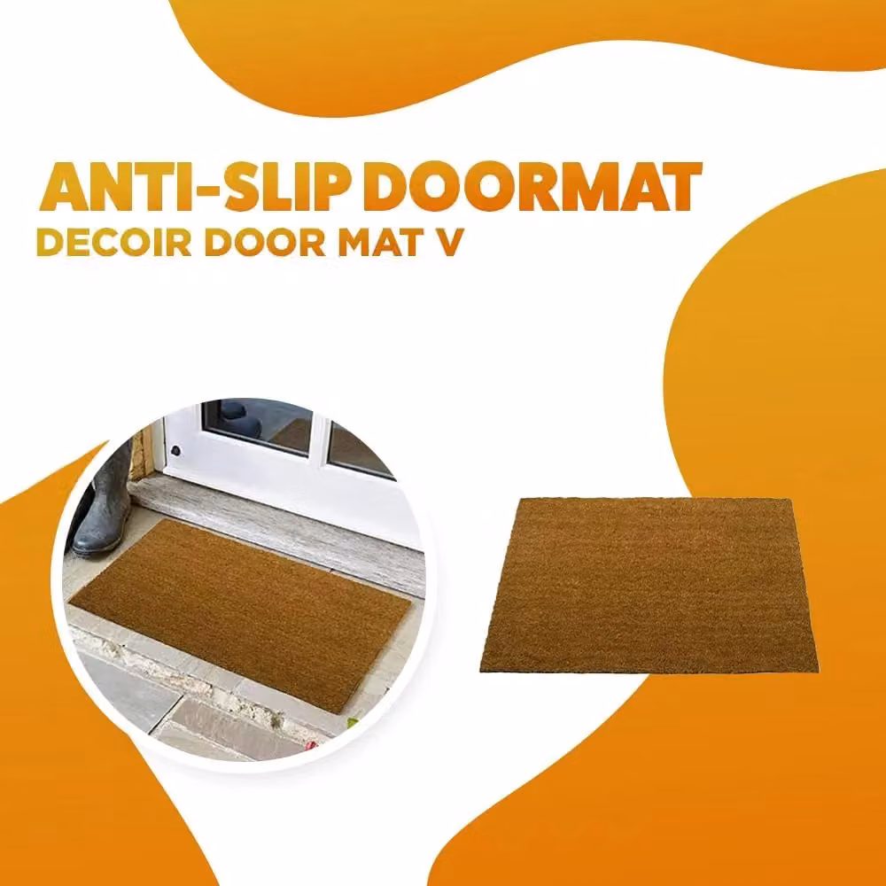 Marco Paul Heavy Duty Coir Door Mat in Beige, Rectangular, W/D/H: 75 x 45 x 1 cm – 3