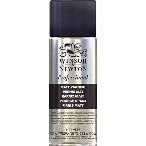 Winsor & Newton Transparent Silver Matt Artists Picture Varnish, 400ml