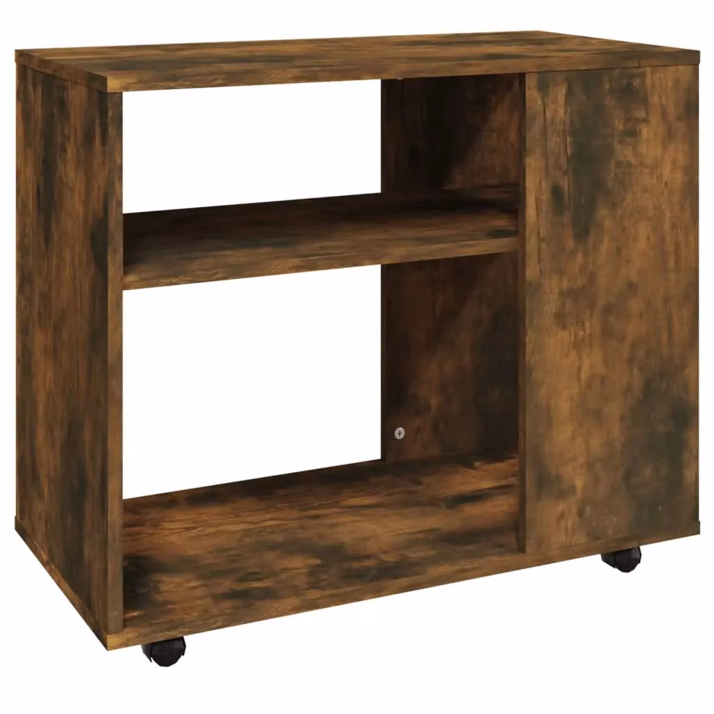 Berkfield Home Smoked Oak Side Table in Brown, W/D/H: 70 x 35 x 55 cm – 2