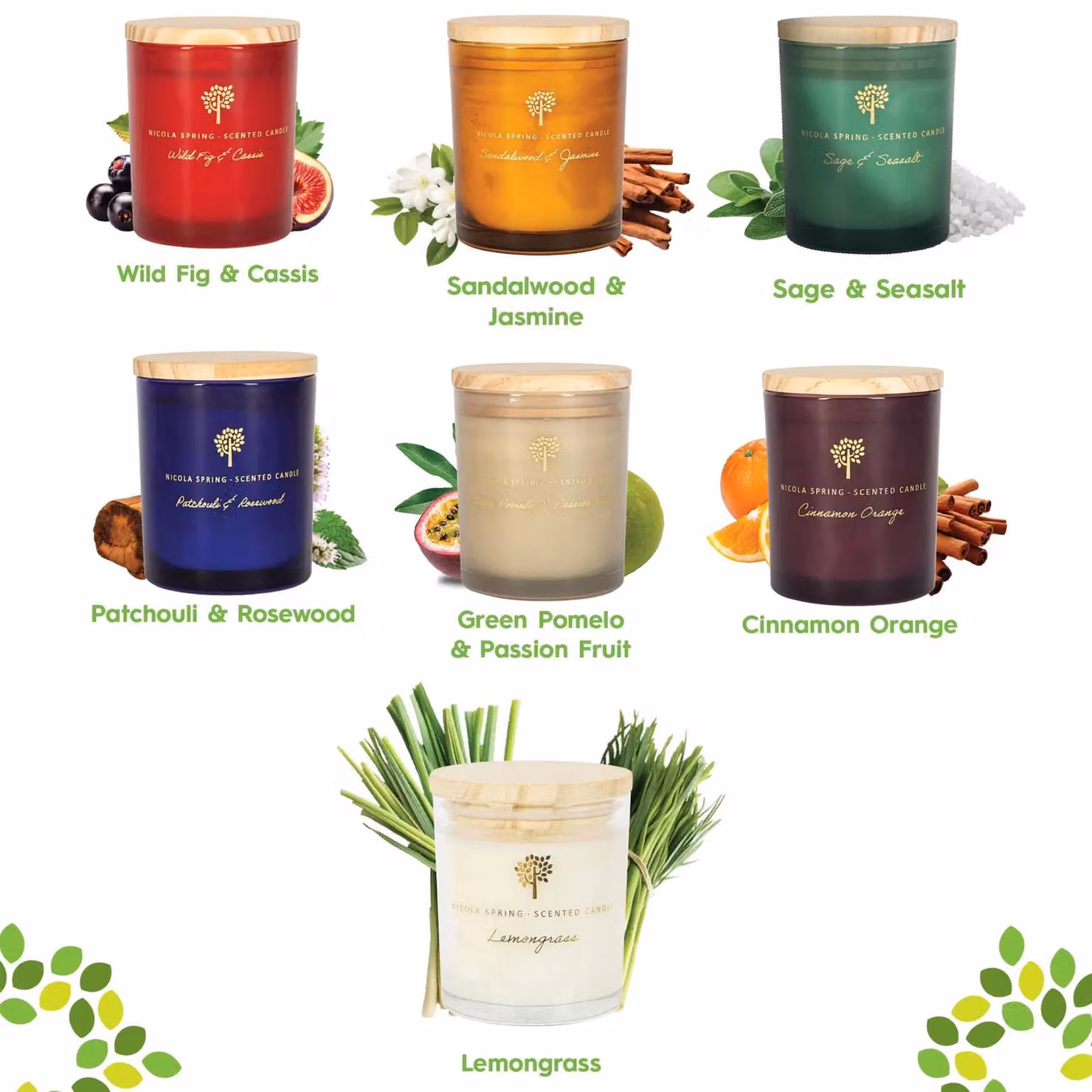 Nicola Spring Patchouli & Rosewood Soy Wax Candle, 350g, Blue – 2