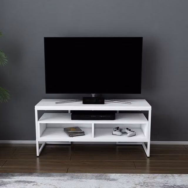 Decorotika Merrion Modern TV Unit in White, Width: 51 cm