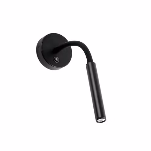 Netlighting Kale Black Metal LED Adjustable Indoor Wall Reading Lamp