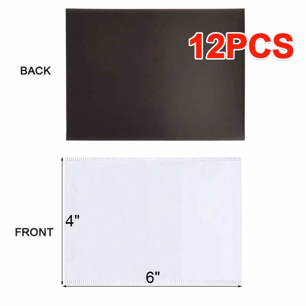FLAVORA 12-Piece Hanging Photo Gallery Display Frame Set in White, Rectangular Plastic Picture Pockets for 10 x 15 cm Photos – 2