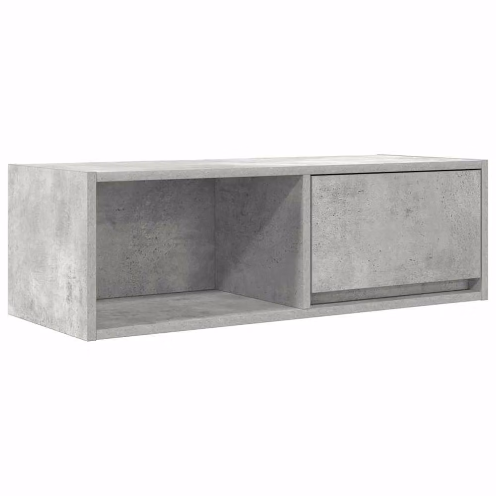 Berkfield Home TV Cabinet in Concrete Grey, W/D/H: 80 x 31 x 25.5 cm – 2