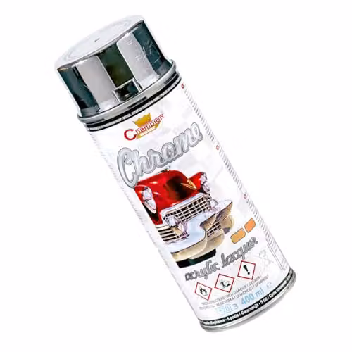 Sola Silver Super Chrome Metallic Acrylic Spray Paint, High Gloss, 2 x 400 mL – 2