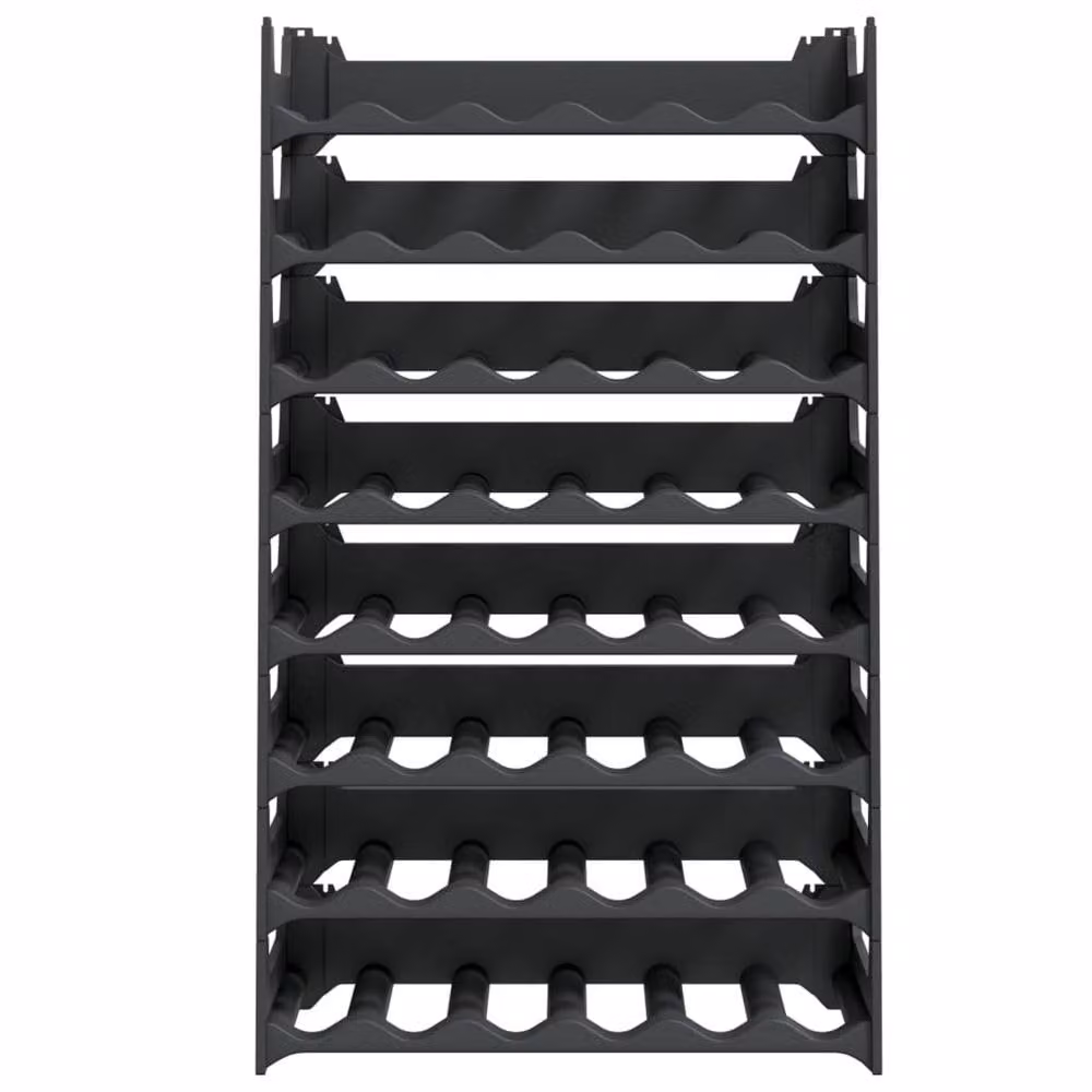 Berkfield Home Stackable Wine Rack for 48 Bottles in Charcoal Grey – 3