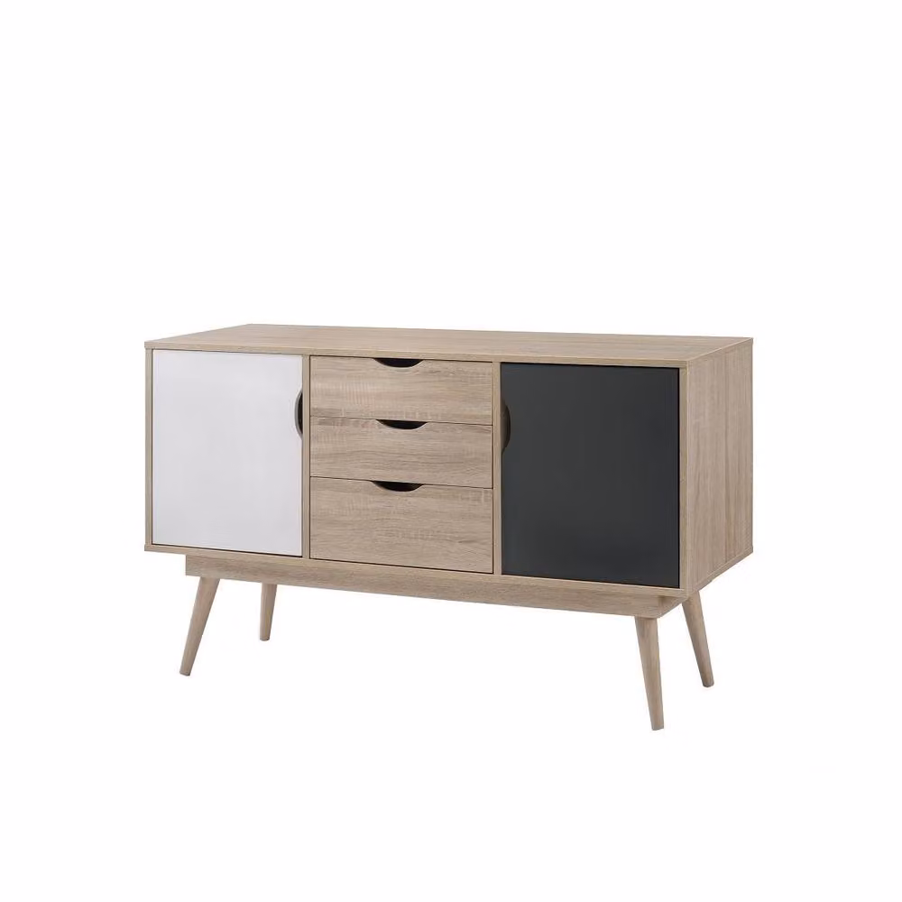 Timber Art Design Alford Modern Sideboard with 2 Doors and 3 Drawers in Multicolour – 2