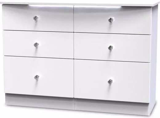 Welcome Lumiere 33 Drawer Midi Chest with Integrated Lighting in Grey or White
