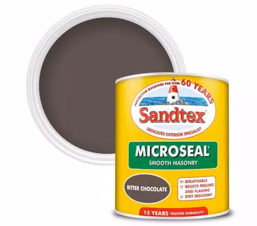 Sandtex Ultra Smooth Masonry Paint in Bitter Chocolate, 1 l