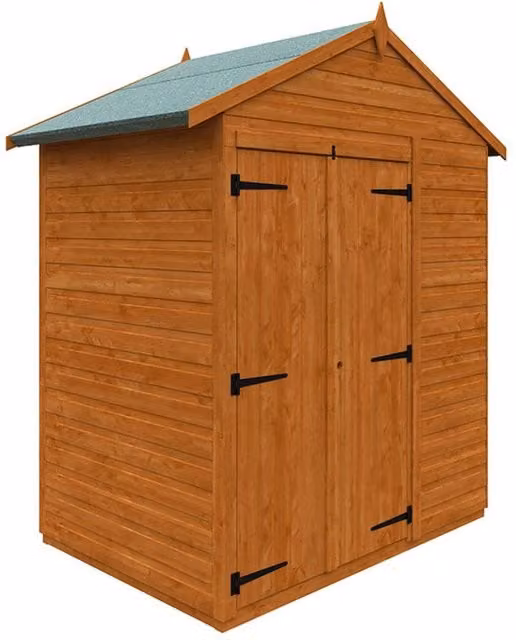 Buttercup Farm Flex Apex Double Door Windowless 12mm Wood Play House in Orange and Grey, L123.8 x W175 x H213.5 cm – 1