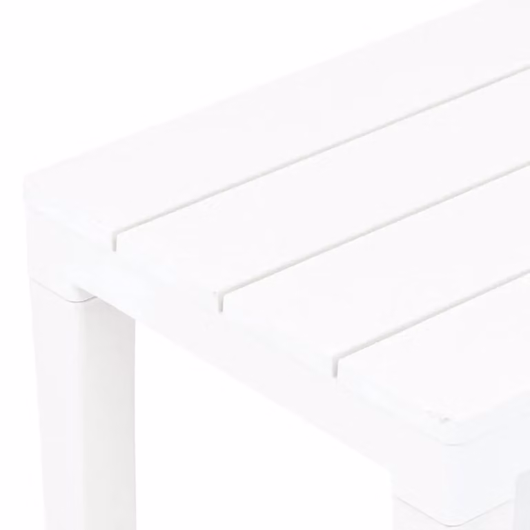 Berkfield Home Set of 2 White Plastic Garden Benches