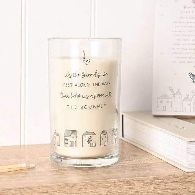 Moments Friends Tall Candle in Beige, 480g