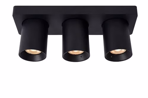 Lucide Nigel Dimmable LED Ceiling Spotlight in Black with GU10 Fitting – 1