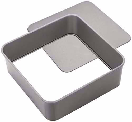 Judge Non-Stick Square Cake Tin with Loose Base, Silver, W: 23 cm, H: 8 cm – 1