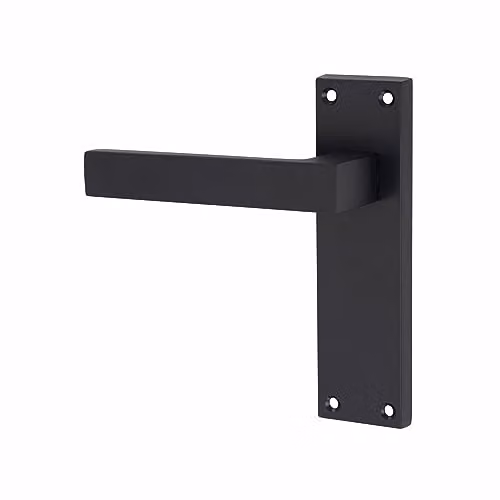Golden Grace Straight Delta Latch Door Handles, 1 Pair, Matt Black, 150mm – 3
