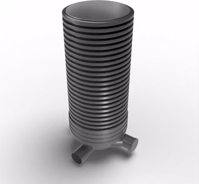 Turtle Grey Inspection Chamber Set, Diameter: 60 cm, Depth: 196.5 cm, with 150 mm Channel and 150 mm Inlets