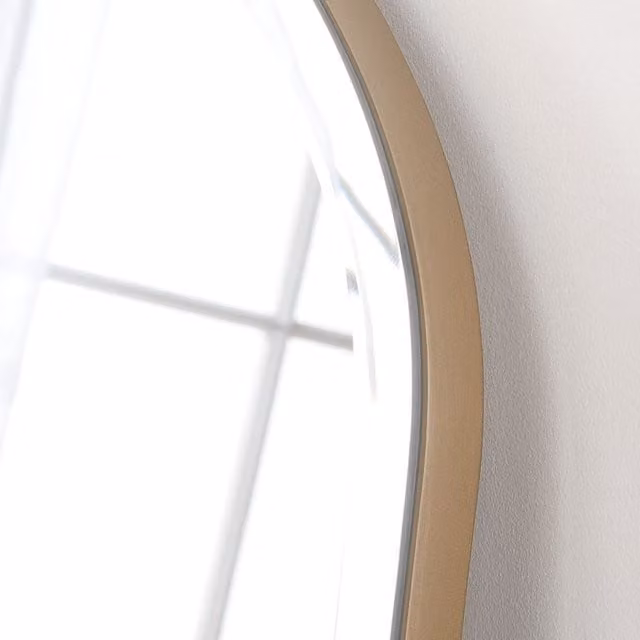 Yearn Minimalist Round Gold Mantle Wall Mirror