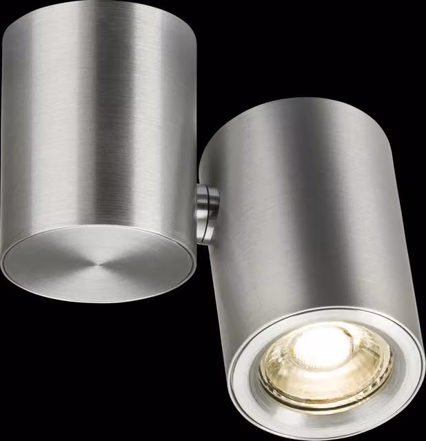 Netlighting Knightsbridge Dee Single Surface Adjustable Round Spotlight in Brushed Chrome and Grey – 3
