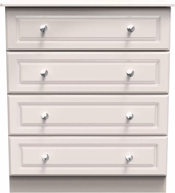Ready Assembled 2 U Stratford 4 Drawer Chest in Taupe