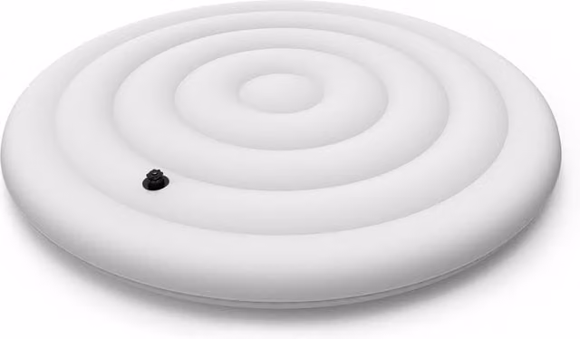 Summer Waves White Round Inflatable Thermal Spa Cover Support for 4 Person Spas