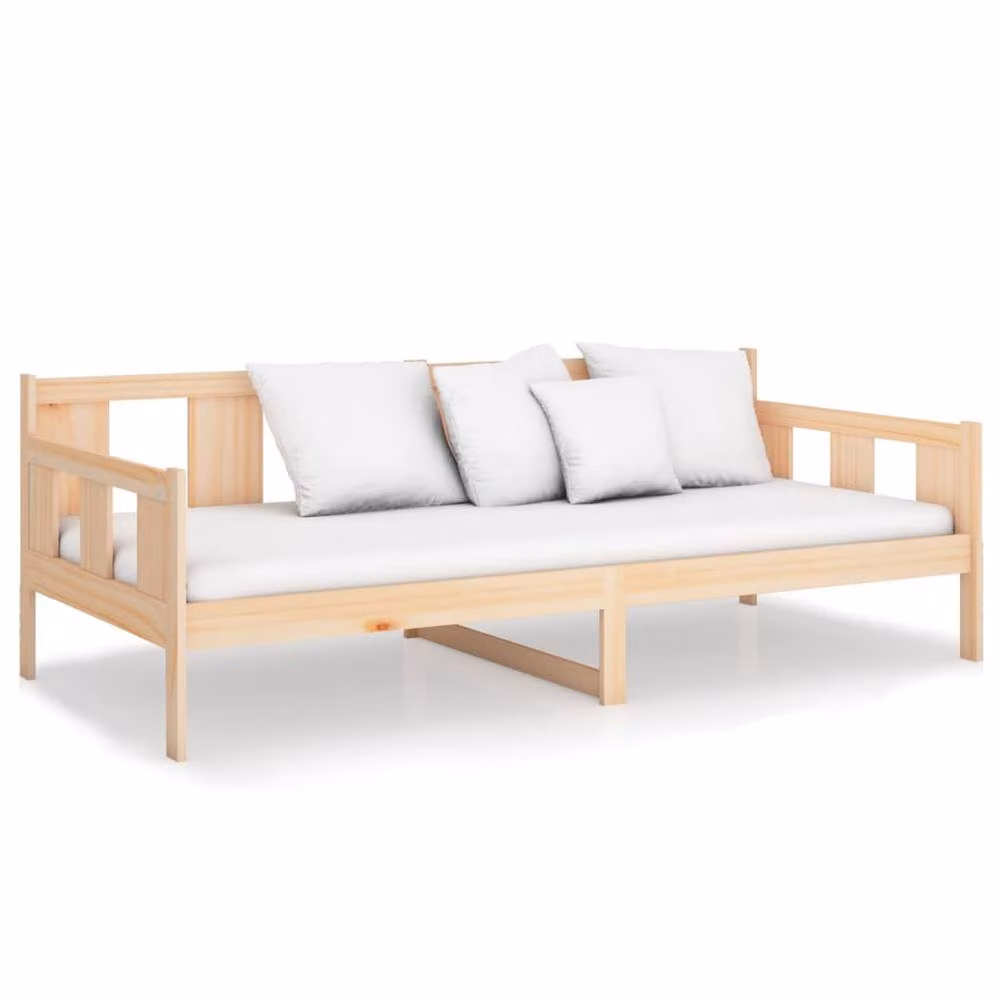 Berkfield Home Beautiful Day Bed in Solid Pine Wood, Beige, W/D/H: 190 x 90 cm – 2