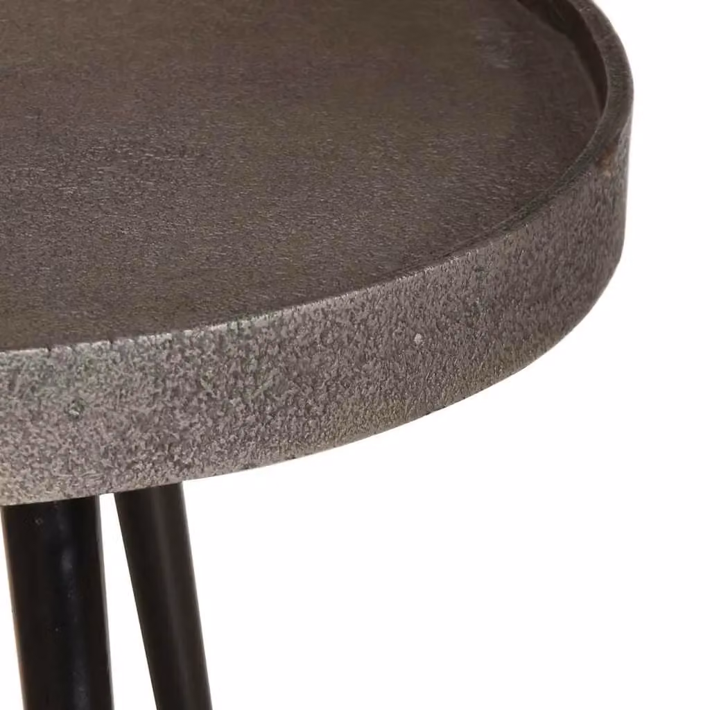 Berkfield Home Set of 2 Round Silver Nested Coffee Tables in Engineered Wood – 3