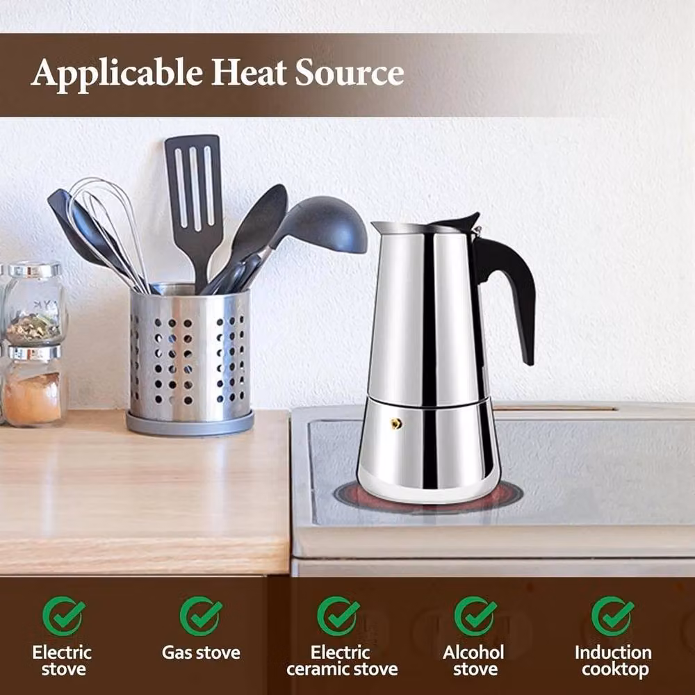 PAWNORA Stovetop Espresso Maker in Silver – 3