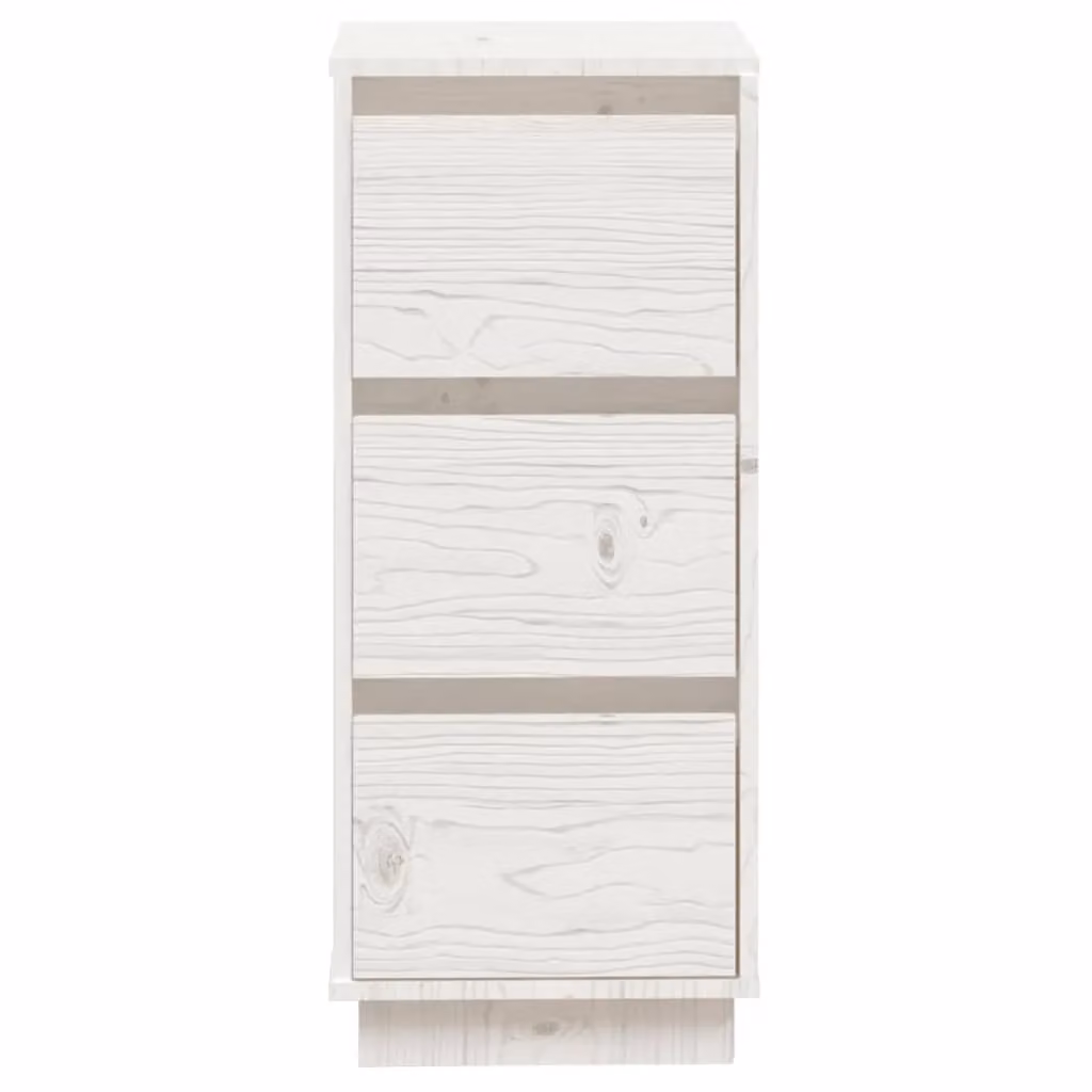 Berkfield Home Set of 2 White Solid Wood Pine Sideboards, W/D/H: 32 x 34 x 75 cm – 2