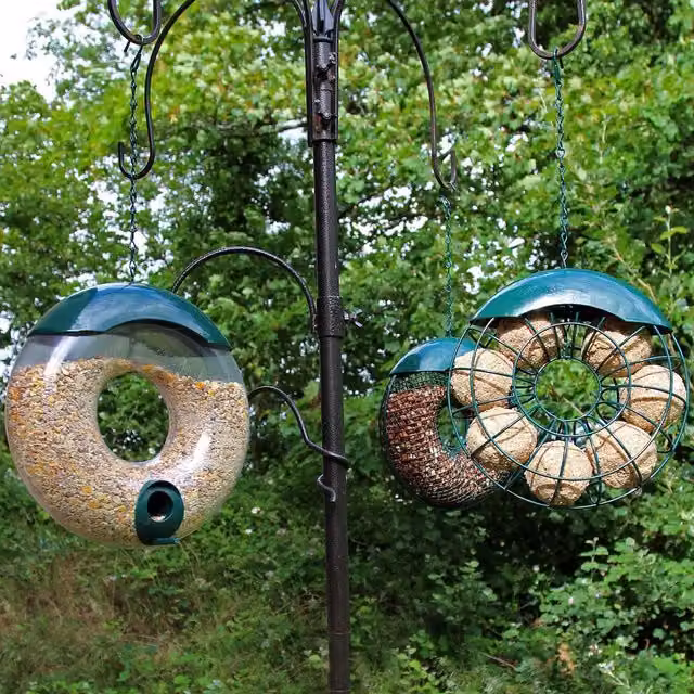 Actiaspet 3 Piece Circular Bird Feeder Set in Green
