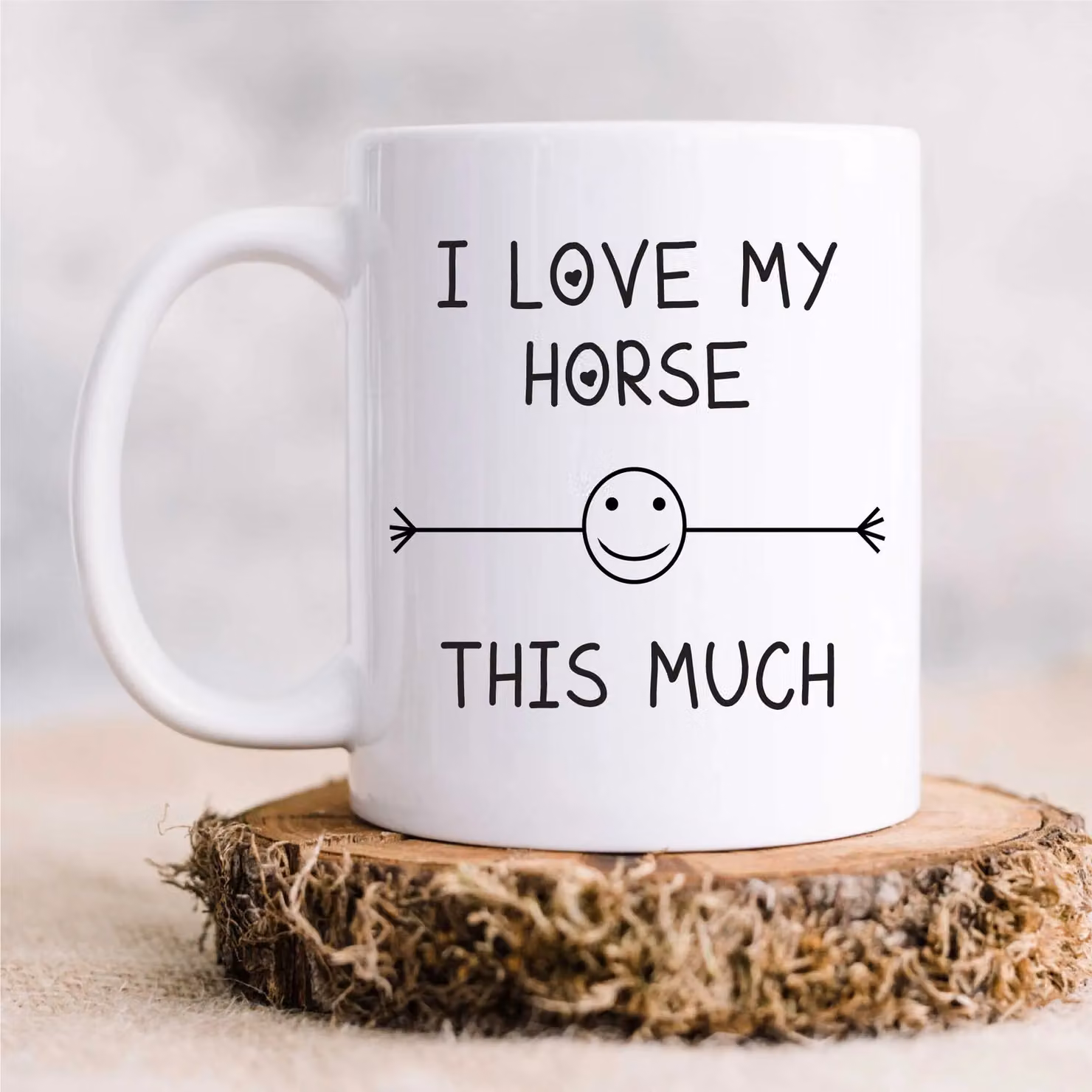 60 Second Makeover Limited I Love My Horse This Much Ceramic Mug in White – 2