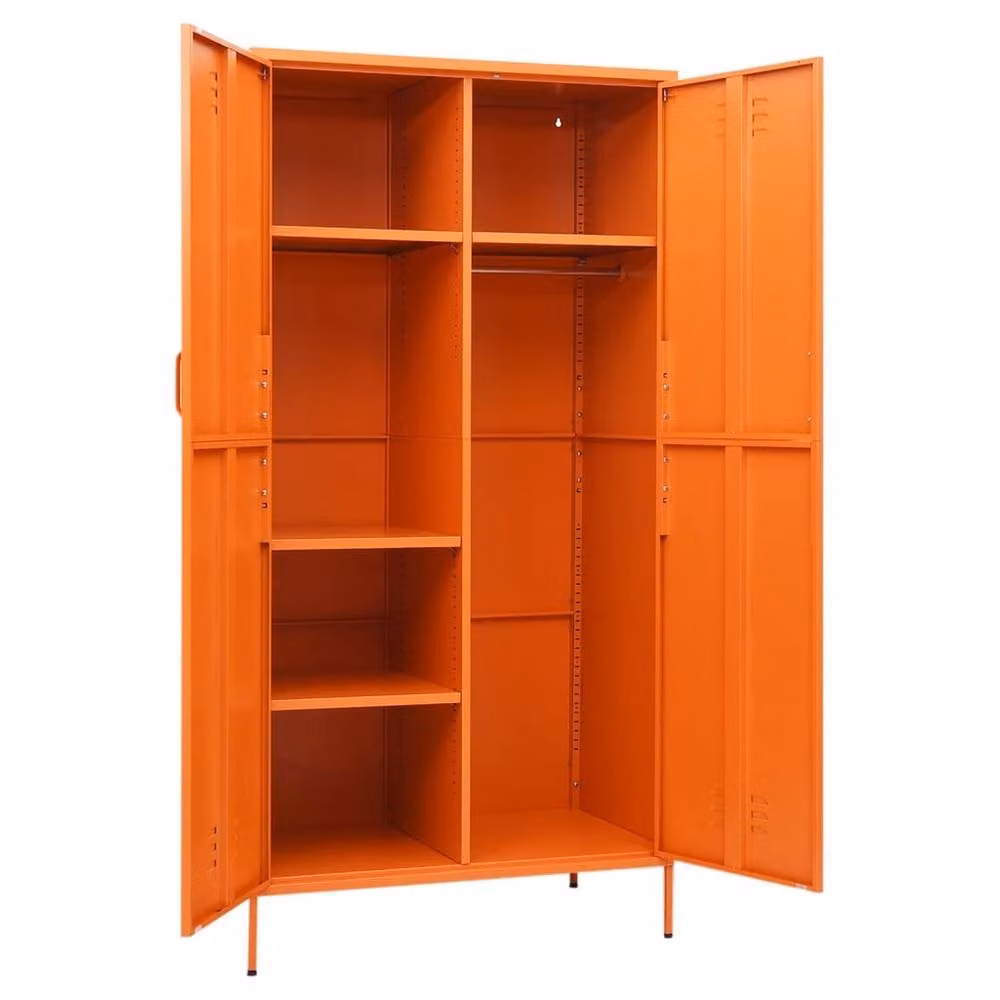 Berkfield Home Orange Steel Wardrobe W/D/H: 90 x 50 x 180 cm – 2