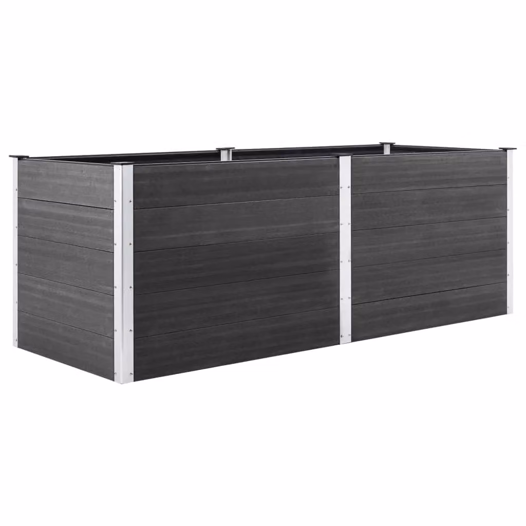 Berkfield Home Garden Grey WPC Raised Bed W: 250 cm, D: 50 cm, H: 91 cm – 2